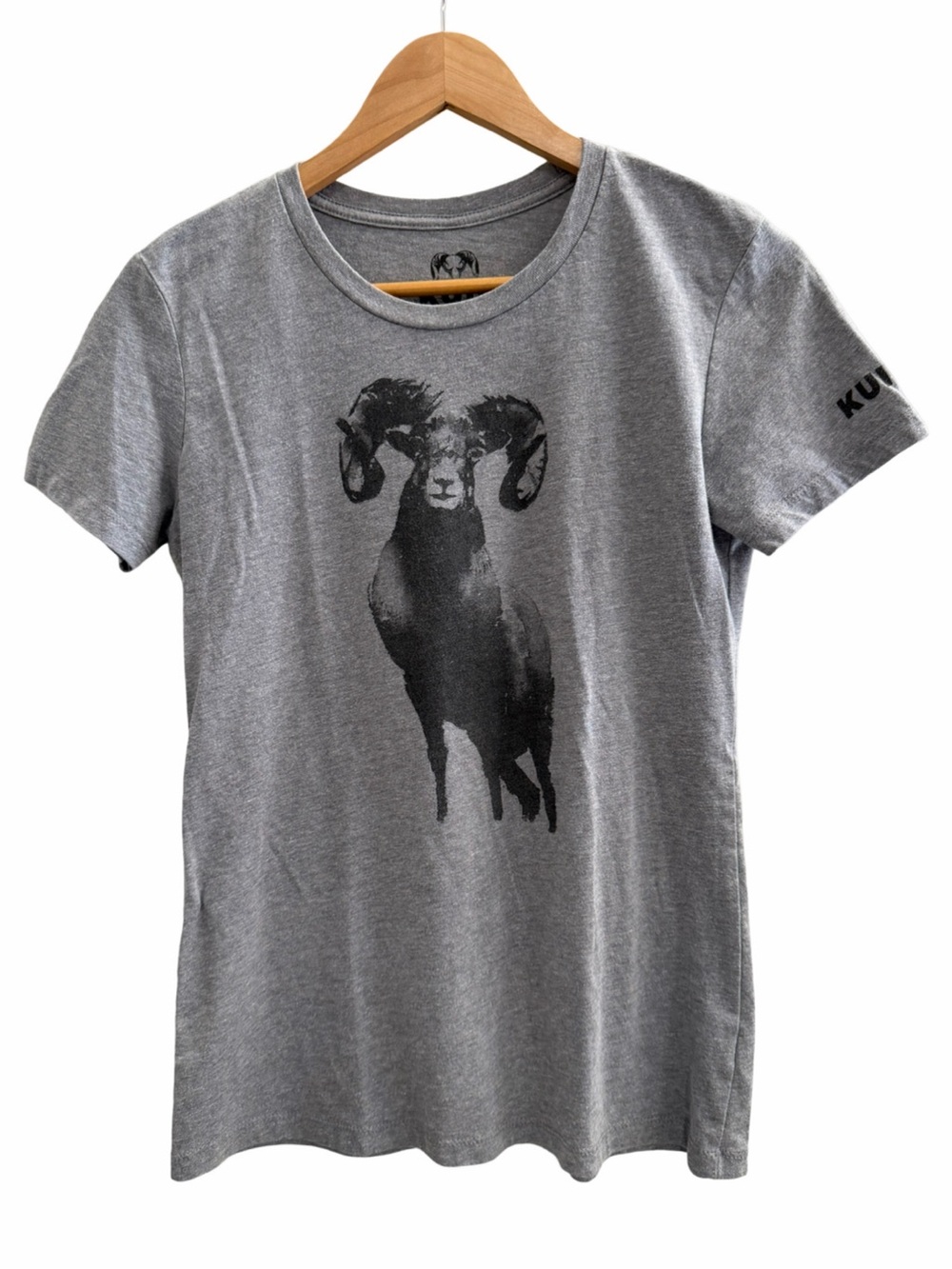KUIU Ram Graphic T-Shirt Gray Short Sleeve Size Medium